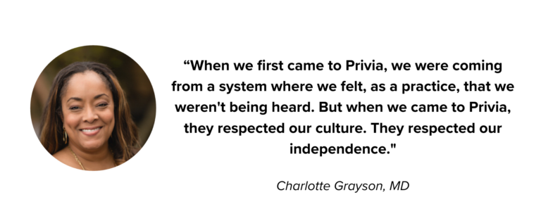 Graphic containing a quote from Dr. Charlotte Grayson