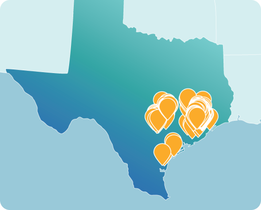 Map Gulf Coast Texas